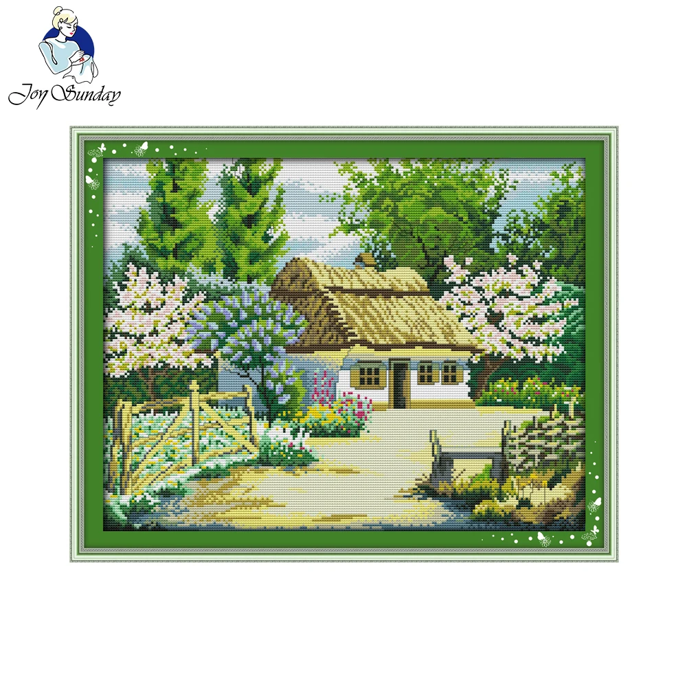 

Joy Sunday 11CT 14CT Free Delivery Beautiful homeland Pattern Stamped Counted Cross Stitch Kit Cross Stitch Set Embroidery Kit
