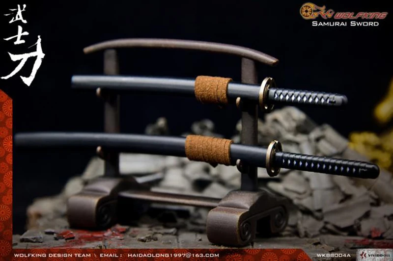 WOLFKINGWK 88004 1/6 масштаб старинное оружие самурайская модель меча с подставкой коллекционная игрушка для 12 дюймов фигурка