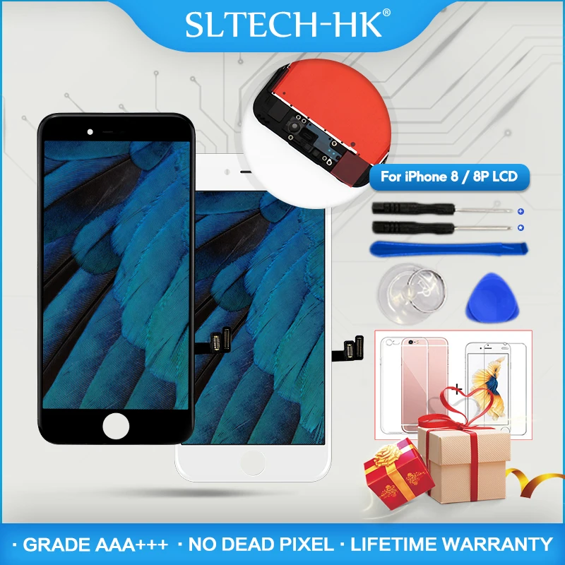 AAA + класс для iPhone 8 8Plus LCD с 3D сенсорным дисплеем 7 7Plus замена экрана без битых