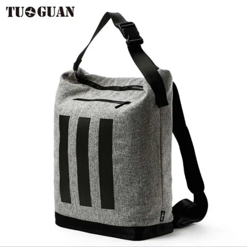TUGUAN 2017 новые холст полоса конверт Водонепроницаемый Для мужчин Backpack16 дюймов