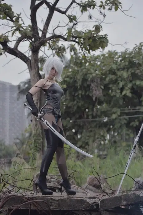 [Изготовление на заказ] NieR:Automata YoRHa A2 колготки одежда для косплея|cosplay clothes|cosplaynier |