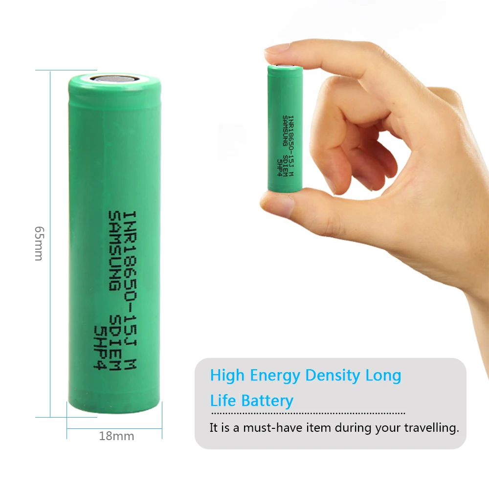 Rechargeable 18650 lithium li ion battery ICR18650 15JM 1500mah 3.7v 23Amp for Vape 32pcs/lot | Электроника