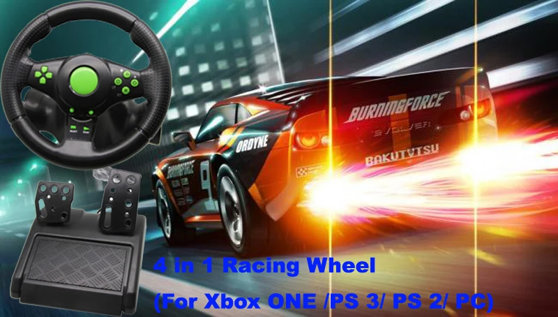 2018 проводной USB Вибрация отзывы racing wheel для ps3 рулевое колесо работы xbox 360/PS2/PS3/ PC (3 в