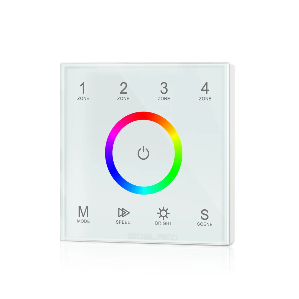 4 зоны DMX512 настенный контроллер Сенсорная панель диммер RGB/RGBW DMX пульт