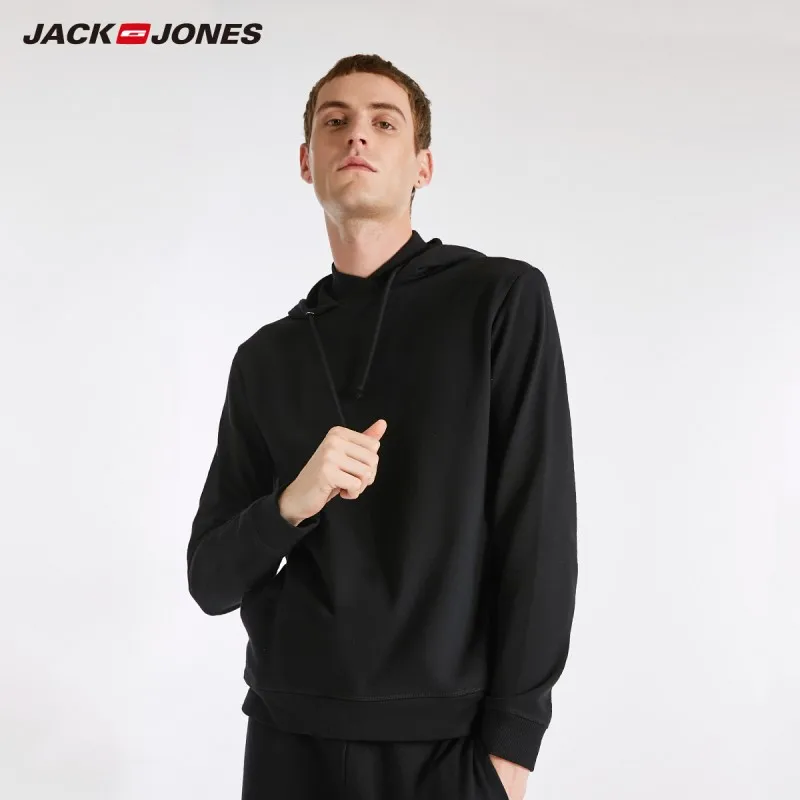 JackJones Мужская эластичная хлопковая толстовка худи пижамы Домашняя одежда тонкая