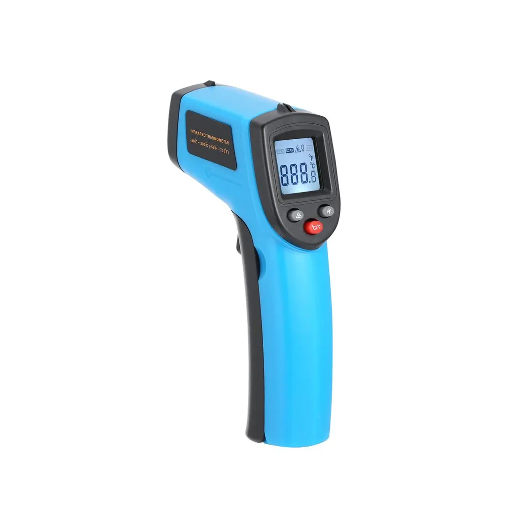 Non-contact LCD Display Digital IR Laser Infrared Thermometer Industry Temperature Gun with Data Holding Backlight Function