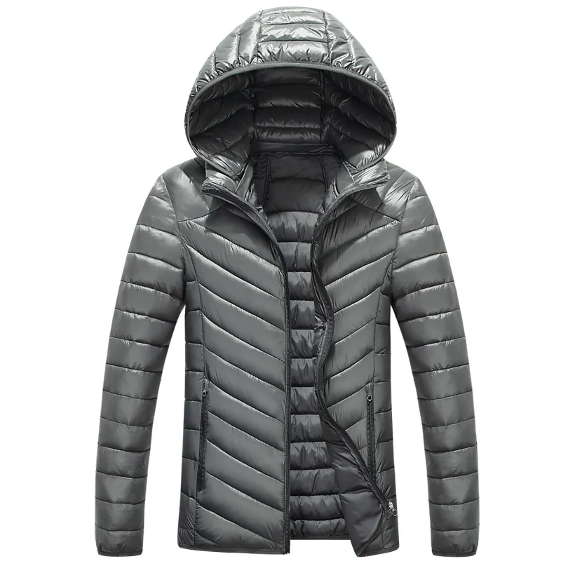 Free Delivery 2017 New Winter Men Cotton Hooded Clothes Outwear Warm Ultra Light Thin Parkas Coats Plus Size jacket | Мужская одежда