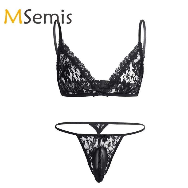 Мужские кружевные трусы бриджи синие топ стринги гей сексуальное нижнее белье| |