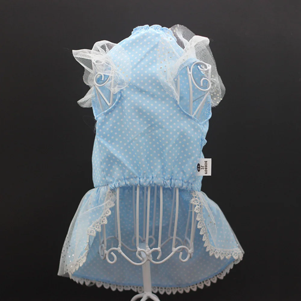 Одежда для собак шарик бантом юбка в горошек летние собака одежды платье летняя