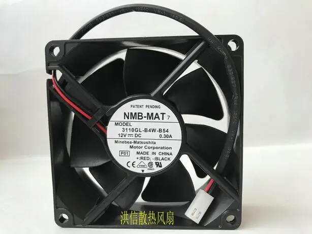 Оригинальный NMB-MAT 8025 3110GL-B4W-B54 0,30a 80*80*25 мм 2-проводной блок питания, вентилятор шасси