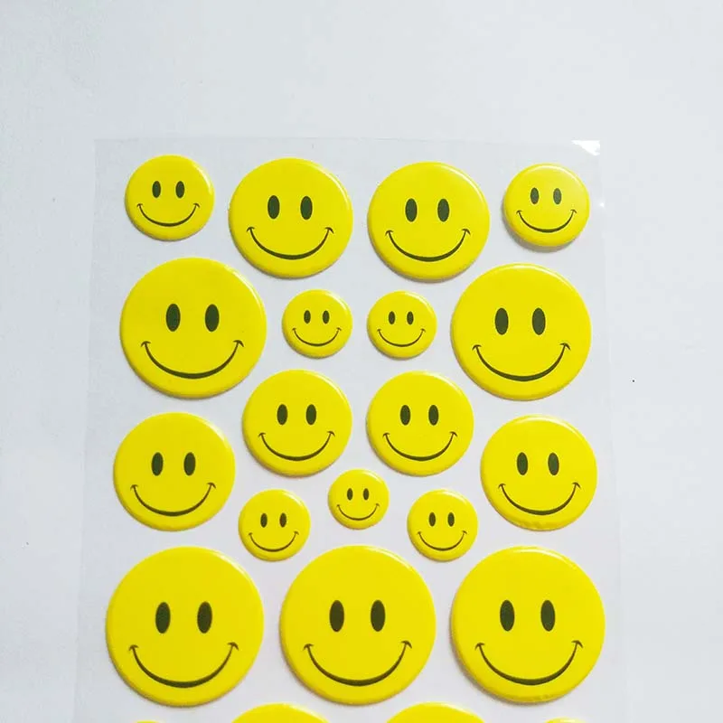 Мультяшные наклейки с улыбающимся лицом игрушки для детей аксессуары
