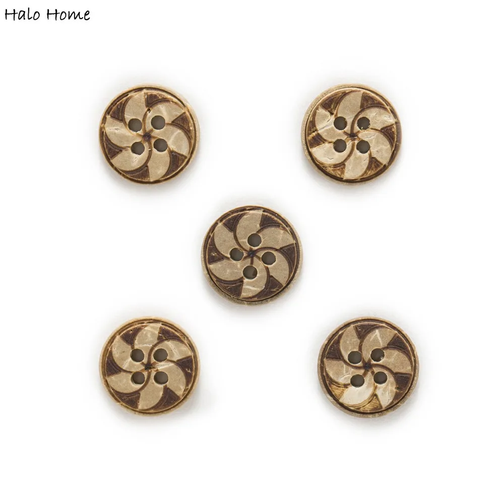 Пуговицы в виде кокосовой ракушки ветряная мельница подарок домашний декор