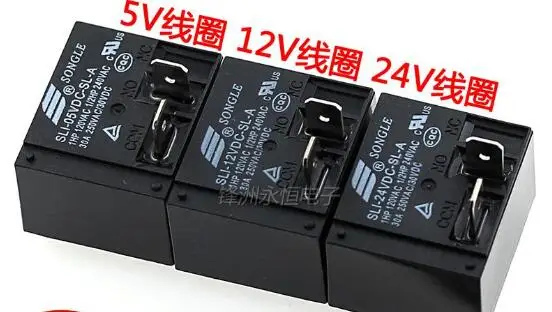 6 шт. реле SLI 05VDC SL A 12VDC 250 В 30A 4 pin Реле 5 В/12 В/24VDC чувствительное|Реле| |