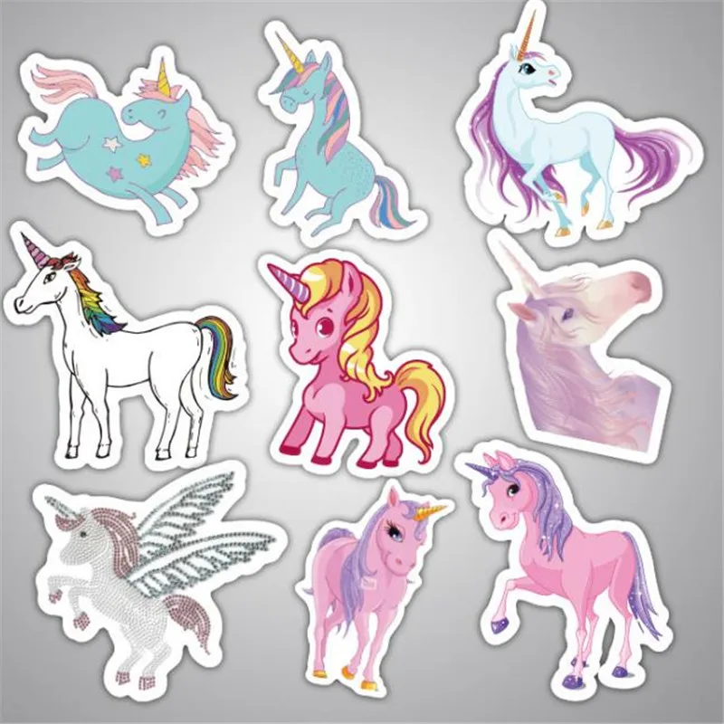 Omilut 33pcs Unicorn Stickers Notebook Suitcase Car Luggage Moto Bike Bicycle Guitar Skateboard Child | Дом и сад