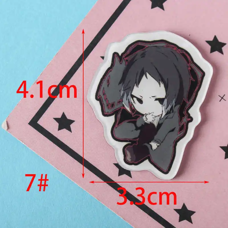 No7 1 шт. микс bungou бродячие собаки мультфильм акриловые значки Kawaii значки на рюкзак Значки для одежды сумки булавка брошь Z68 - Color: No7