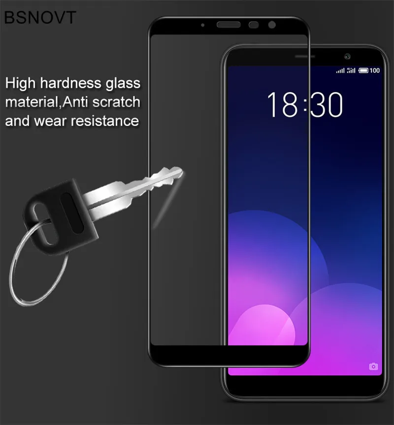 2 шт защита экрана Meizu M6T стекло закаленное для полное покрытие M811Q защитная пленка
