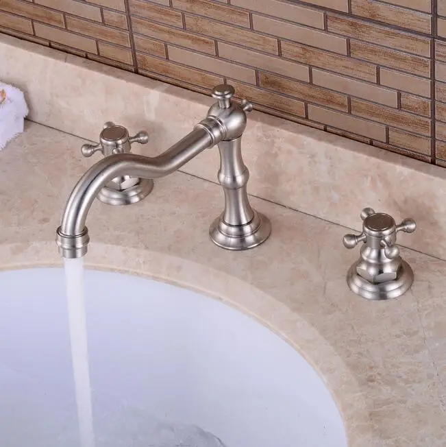 Бесплатная доставка новый дизайн 3 шт. никель матовая отделка твердая латунь