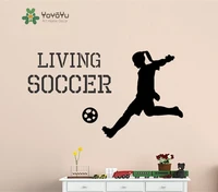 removable sports wall decal vinyl decal sticker girl living soccer home decor wall sticker bedroom girls football mural ny 29