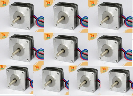 ЕС Бесплатная доставка! 10 шт. Nema16 wantai шаговый двигатель 39BYG003 1000g-cm (14oz-in) 0.48A 12 В