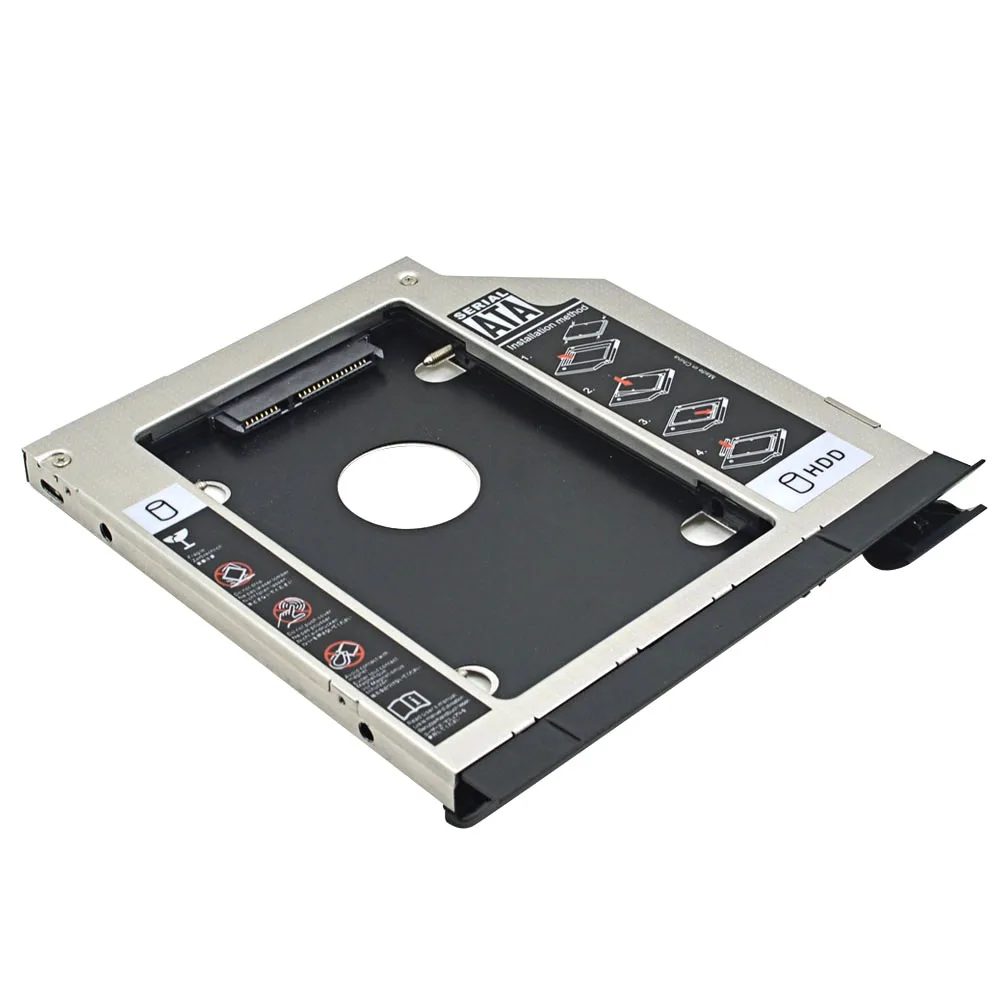 TISHRIC 2nd SSD HDD Sata 9,5 Caddy адаптер Optibay корпус для Dell Latitude Inspiron E6320 E6420 E6520 E6330 E6430 E6530 чехол