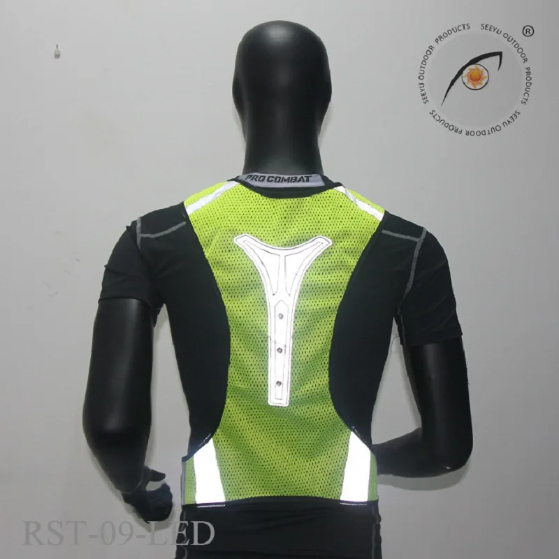 

Reflective Vest Motorcycle Jacket LED light Safety High Visibility Chaleco Reflectante Moto Riding Chaleco Motorsiklet Yelek