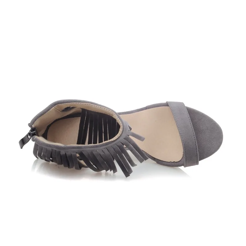 

ENMAYER Casual Zip Shoes Woman Sandals Woman Heels 2019 Chunky Heels High Heels Size 34-43 ZYL2721