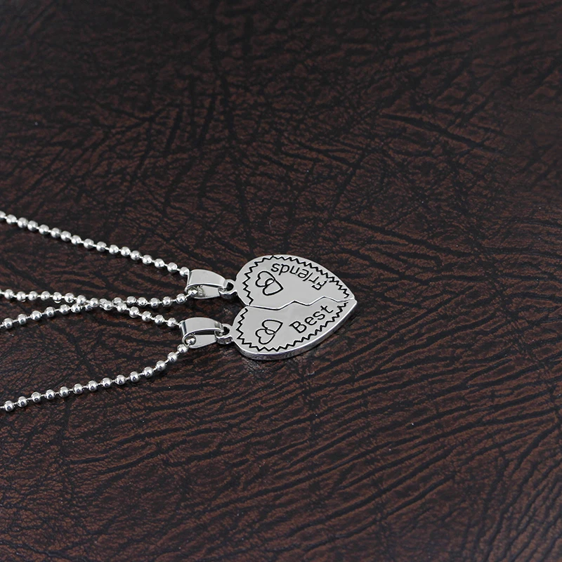 Ожерелье с подвеской в виде половинки сердца 2 шт.|best friend|friends bestfriendship pendant necklace |