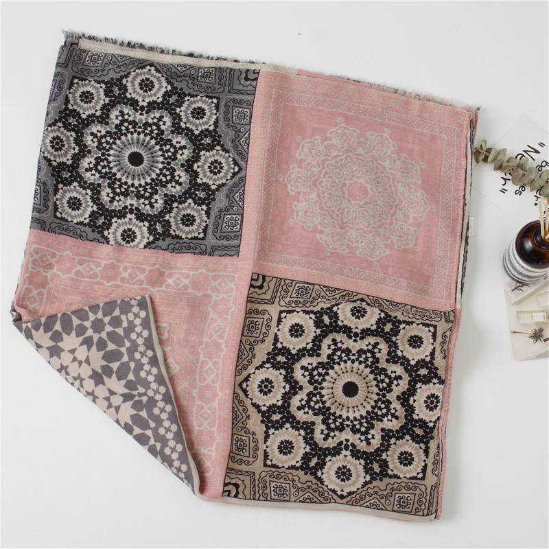 Новинка 2019 женский модный осенний шарф из вискозы с геометрическим узором шали