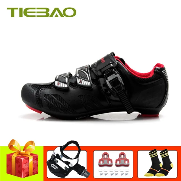 Tiebao sapatilha ciclismo, обувь для шоссейного велосипеда,, велосипедные педали, самофиксирующаяся дышащая обувь, суперзвезда, спортивные велосипедные кроссовки - Цвет: Pedals for 1407 B