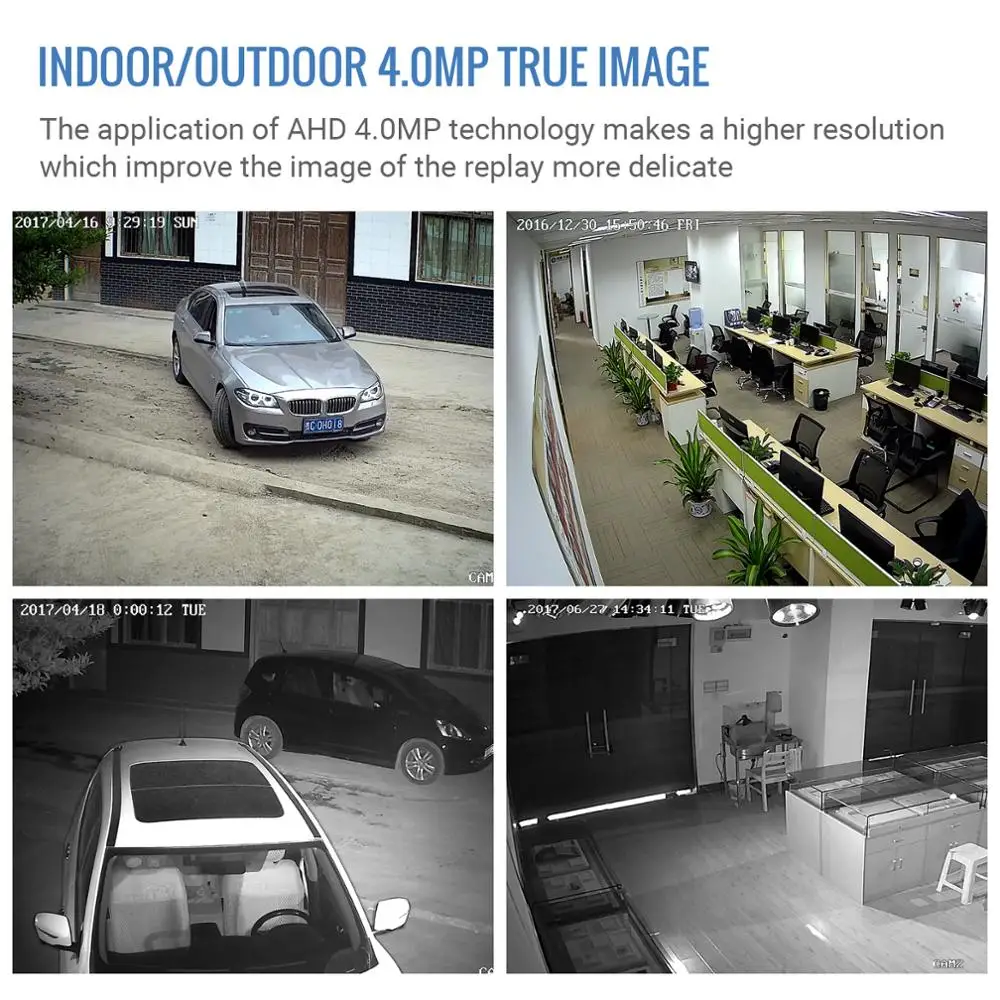 H. VIEW всепогодный 4CH DVR Набор камеры видеонаблюдения 4.0MP CCTV безопасности комплекты