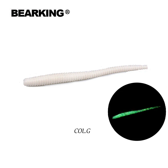 COL.G BEARKING Мягкая приманка черви 8 см 1,12g 20 шт./пакет рыболовные приманки Искусственные Силиконовые бас щука приманки Minnow Swimbait крючковый лов Пластик приманки - Цвет: COL.G