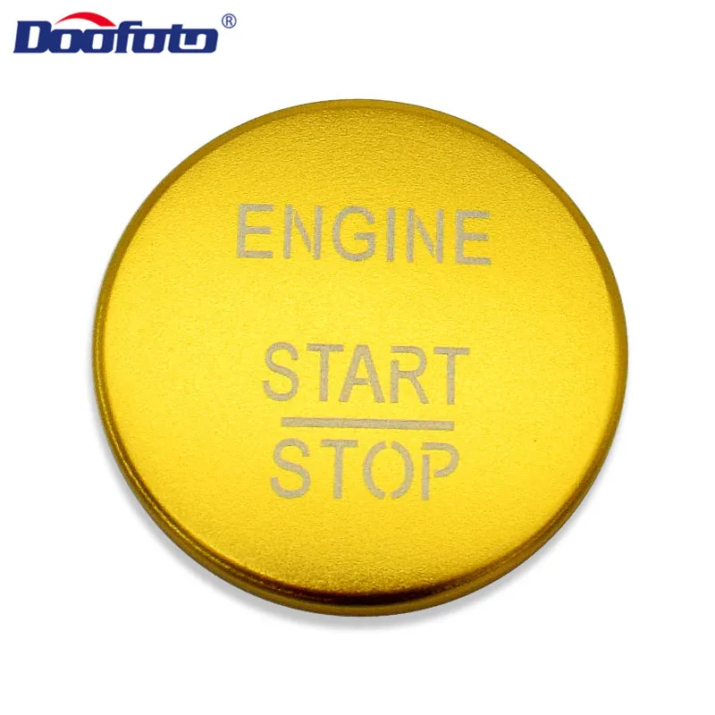 Button Cover Gold Doofoto автомобильные наклейки для Mercedes Benz AMG A B C GLC GLA CLA GL класс W176 W246 W205 X253 X156 C117 двигатель старт стоп брелоки - Цвет: Button Cover Gold