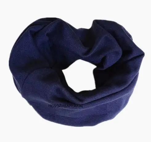 navy scarf Новые однотонные хлопковые детские комплекты с круглым вырезом, воротники Шапки Одежда для мальчиков и девочек шейный платок, шапочки, Детские шарфы с отделкой, кепки, аксессуары - Цвет: navy scarf