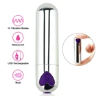 Мини-вибратор для женщин, 10 скоростей, Стимулятор клитора, USB-зарядка, водонепроницаемый