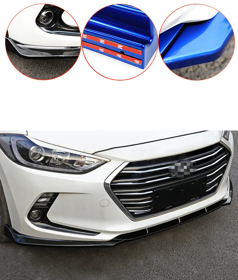 Для hyundai Elantra ABS Хром передний бампер губы против царапин передний бампер аксессуары