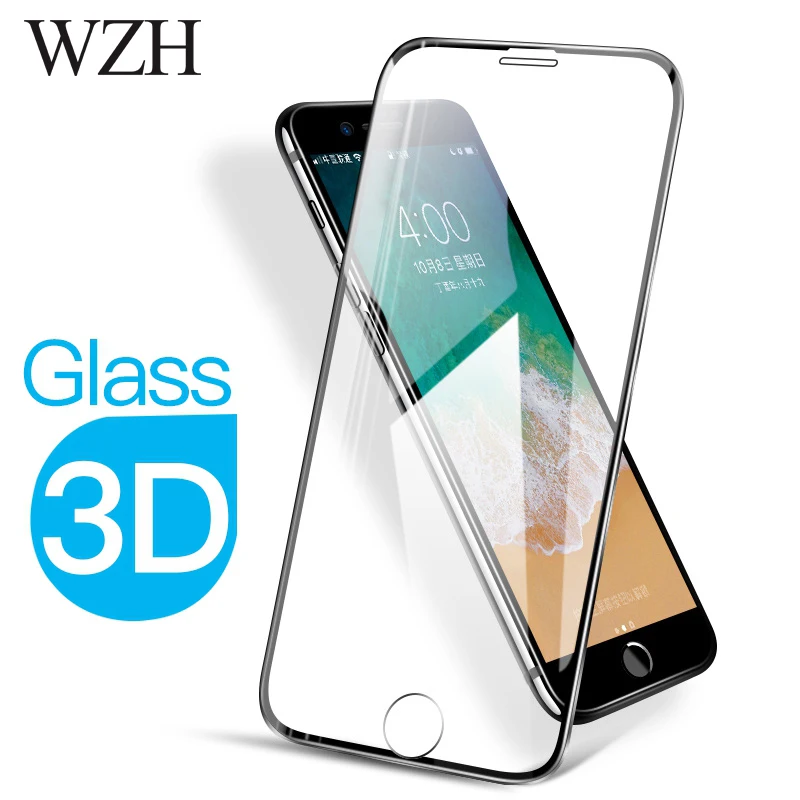 3D закаленное стекло из алюминиевого сплава для iPhone 6 6S 7 8 Plus полноэкранная