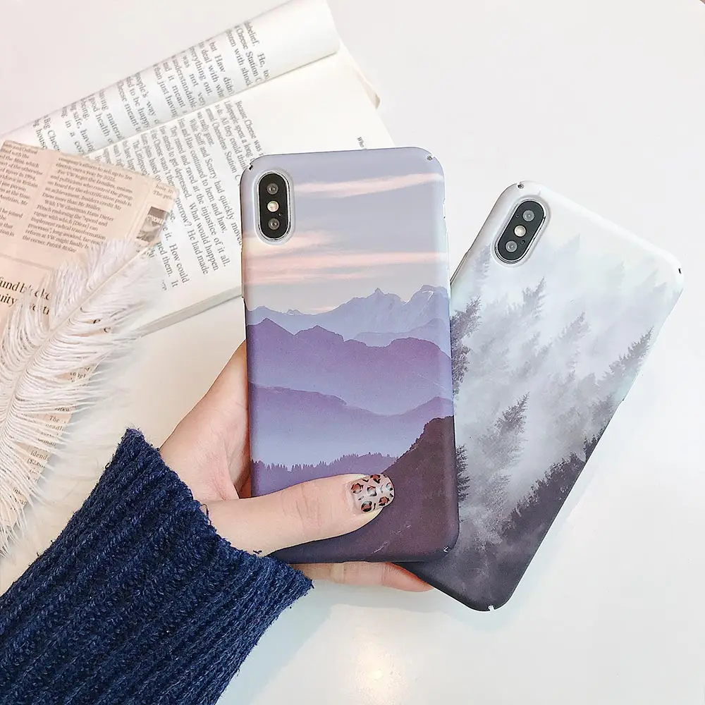 Чехол KISS с пейзажным рисунком сосны, Жесткий Чехол для samsung Galaxy A50 A30, полностью облегающий чехол для samsung A7 A5 A3, сумка Capinhas чехол на самсунг а5 чехол на самсунг а50 30