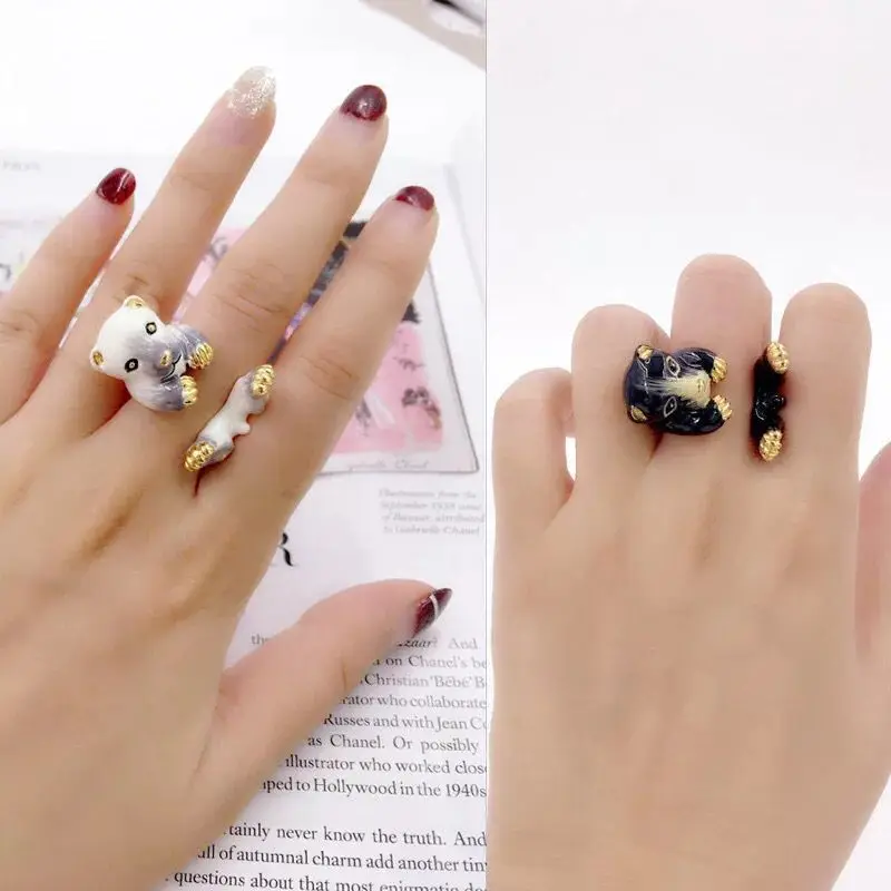 Amybaby Европейский и американский дизайн милые белые медведи эмалированная