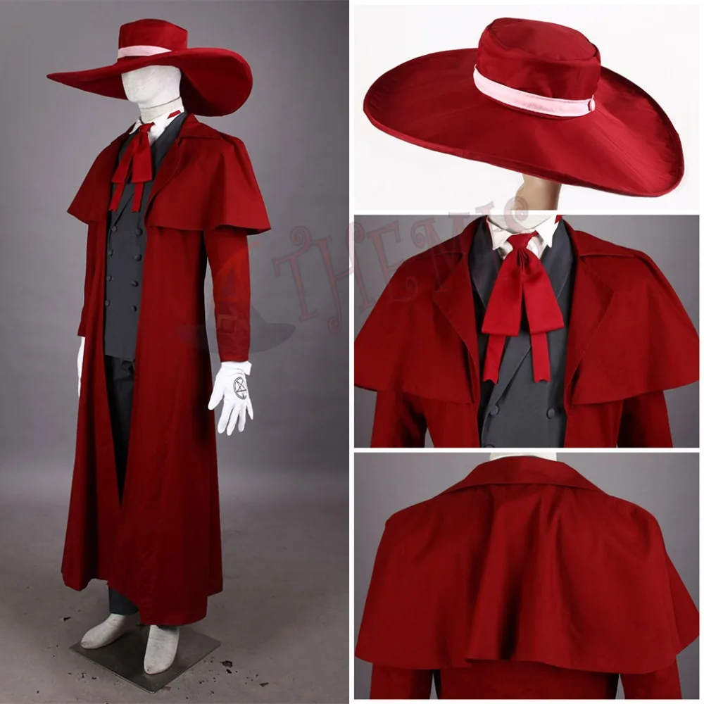 Vampire Hunter Cosplay Hellsing Alucard Cosplay Costumes Cool Man Suit And High Cotton Content Long Coat  Best Outfits