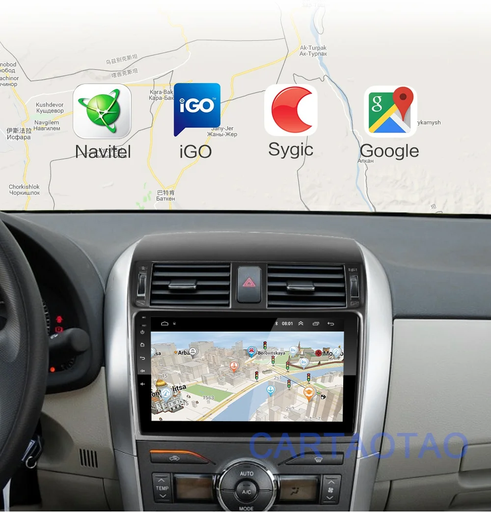 2G+ 32G " 2din Android 8,1 GO автомобильный dvd-плеер для Toyota Corolla E140/150 2006-2013 автомобильный Радио gps навигация wifi плеер