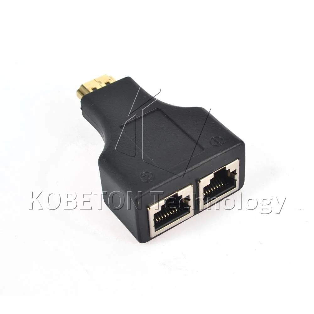 1 пара двойной порт RJ45 сетевой кабель удлинитель от Cat 5e / 6 до 30 метров Full HD 1080P D32