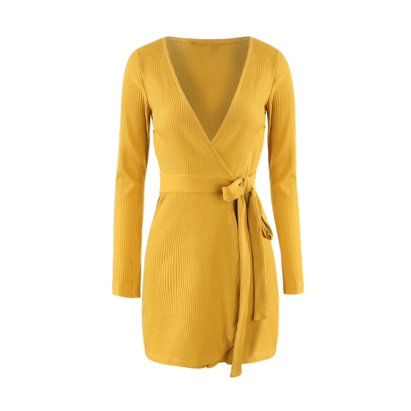 Комбинезоны с длинными рукавами v образным вырезом короткие девушка playsuit
