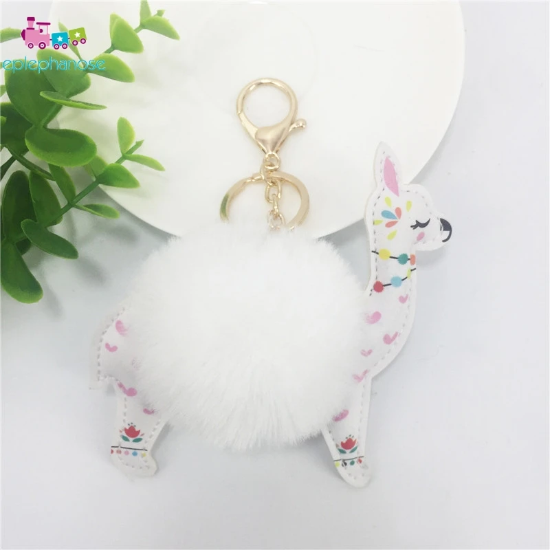 Lovely 12 см белый Альпака лама Kawaii Плюшевые игрушки брелок кукла подвеска мягкие