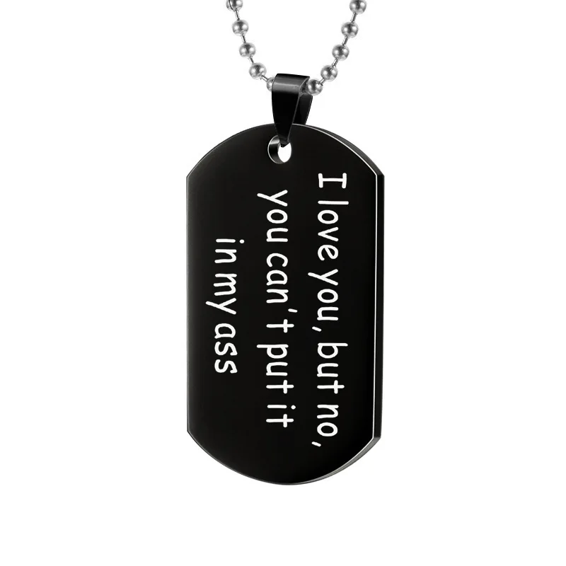 Забавный брелок Цепочки и ожерелья Valentiens день подарки из нержавеющей стали