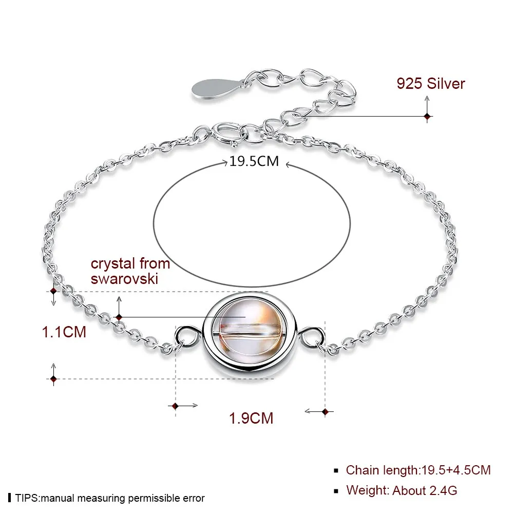 LEKANI кристаллами от Swarovski вращающийся оранжевый хрустальный шар 100% серебро