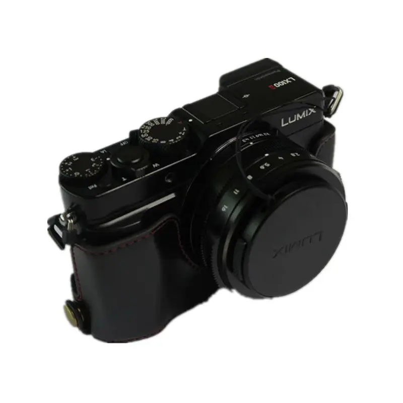 Чехол для Panasonic Lumix черный/кофейный/Коричневый чехол из искусственной кожи с