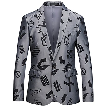 LONMMY плюс размер 5XL 6XL смокинги Костюм Мужской Блейзер пиджак Slim fit повседневный Блейзер masculino мужская одежда формальный блейзер мужская сцена - Цвет: 8612 gray