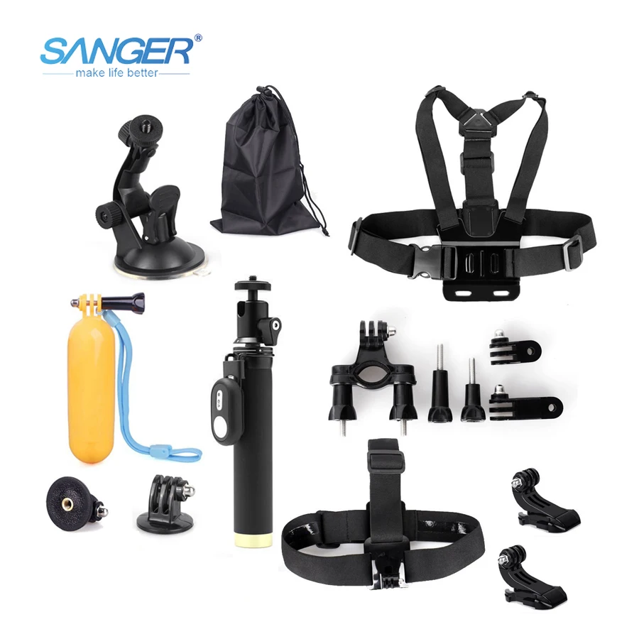 Набор аксессуаров SANGER для Gopro bluetooth монопод с дистанционным управлением селфи