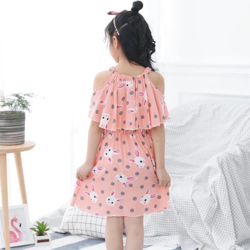 2018 платье для девочек летнее без бретелек шифон в богемном стиле принцессы