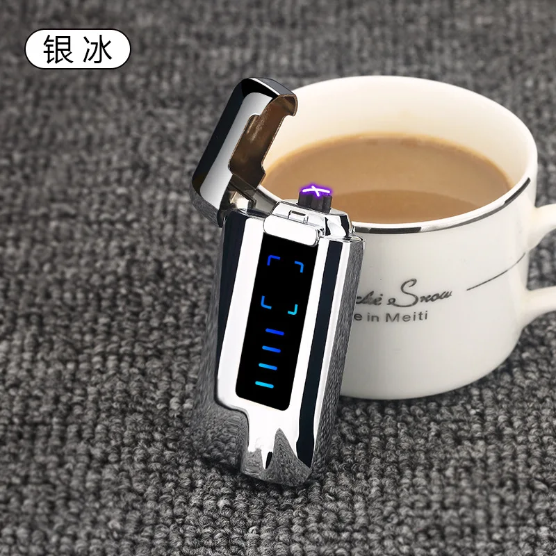 Новое поступление сенсорные индукционные зажигалки USB электрическая зажигалка для сигарет двойная дуга ветрозащитная табачная плазма курительные аксессуары - Цвет: 4